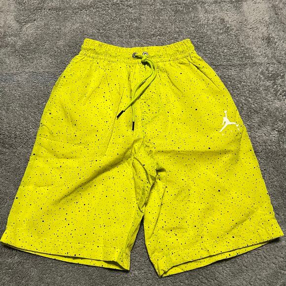 Air Jordan Other - Jordan Shorts Mens Small Poolside Swim Trunks Neon Cement Swimsuit CI9133-345